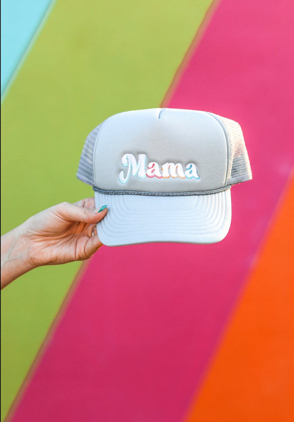 MAMA EMBROIDERED TRUCKER HAT